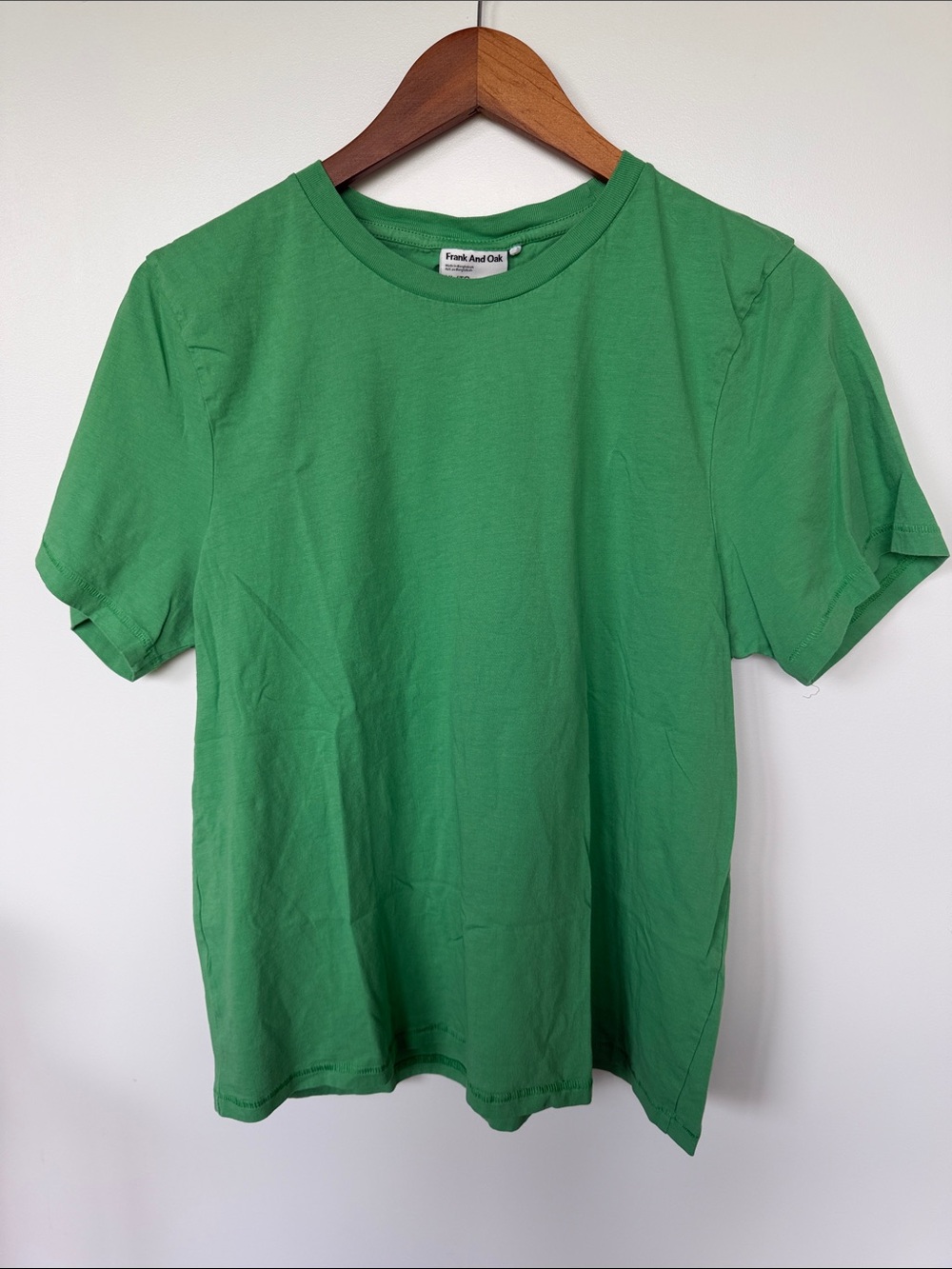 Frank & Oak Kelly Green Crew Neck T-Shirt